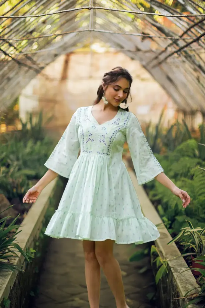 Min Blossom Flared Dress (36)