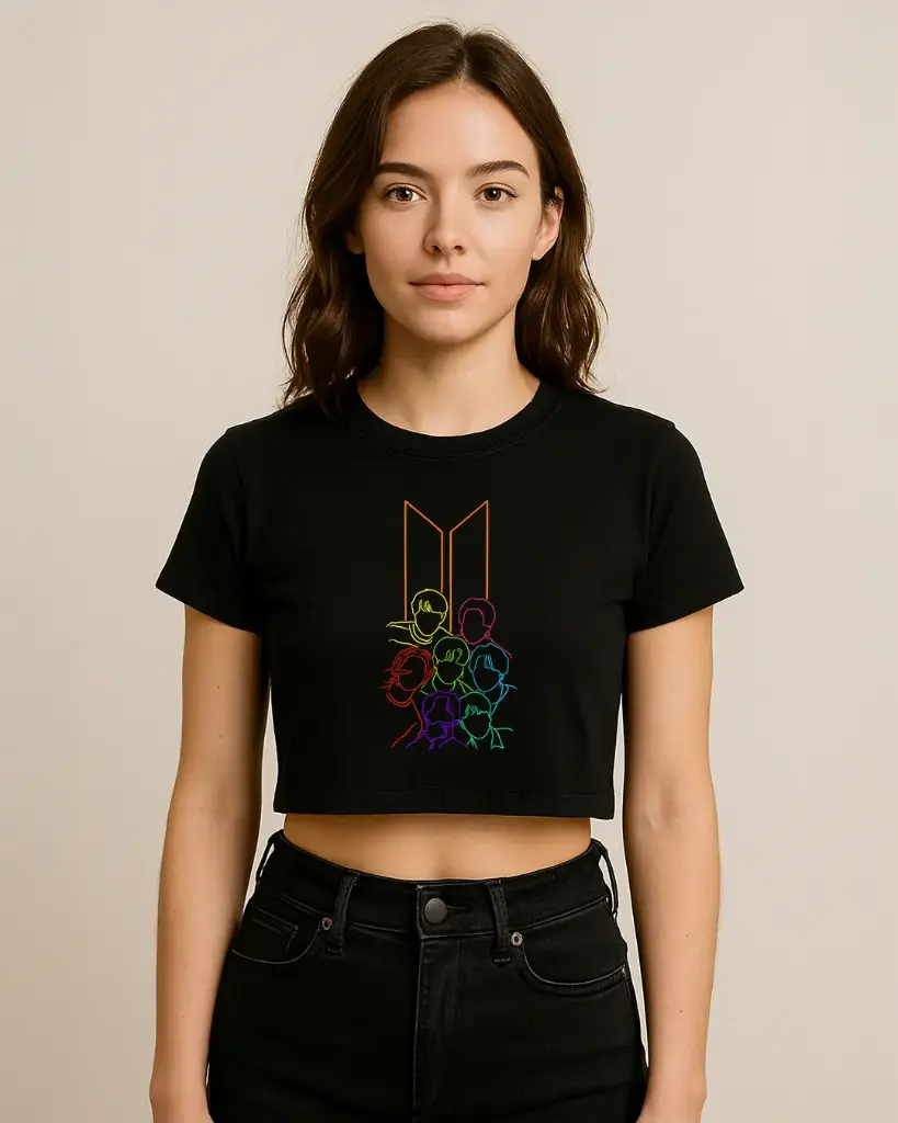 BTS Logo Crop T-shirt