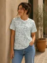 Island in the Sky White & Green Unisex Tshirt