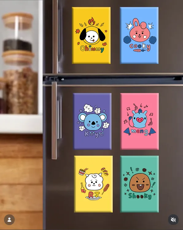 K POP BT21 Fridge Magnet