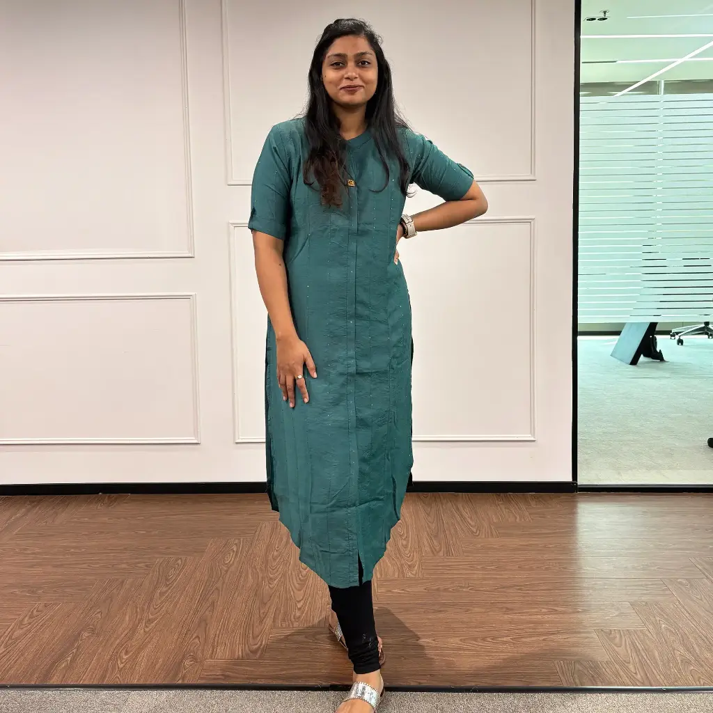 Cyan Full length Kurti (M)
