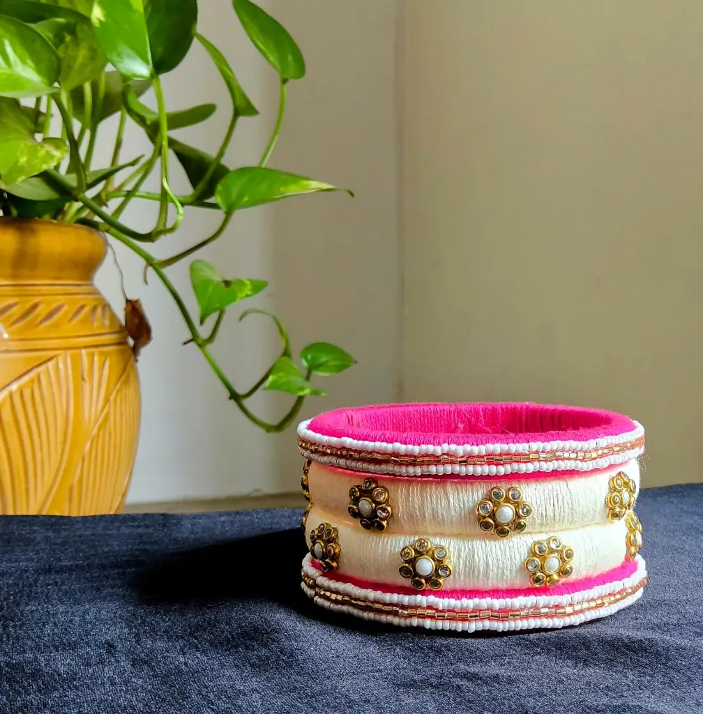 Set of 4 thread bangles  02