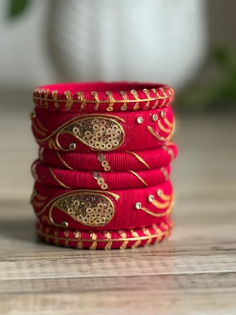 Set of red bangles