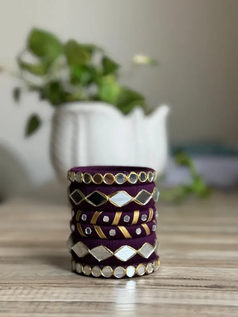 Purple mirror bangles