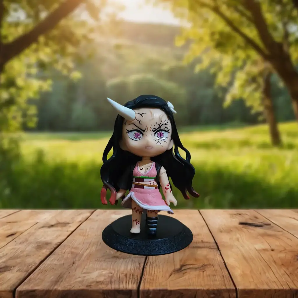 Mini Nezuko Action Figure ( Angry half demon version )