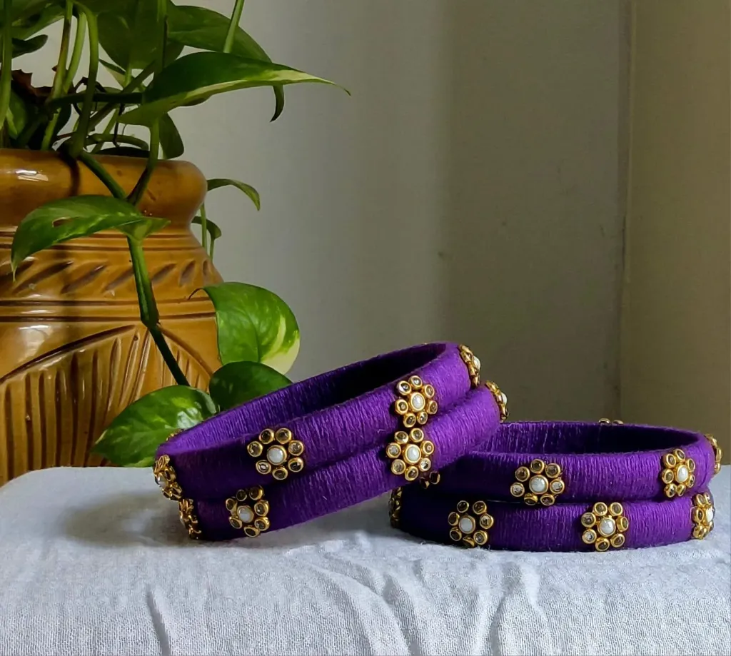 Set of 4 kundan bangles  01
