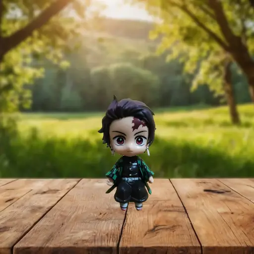 Mini Tanjiro Action Figure ( Sitting on a chair )