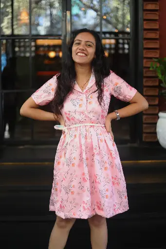 Spring Sun Dress ( Half Sleeve )
