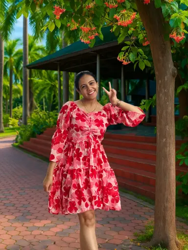 Cute Butterfly Pattern Dress
