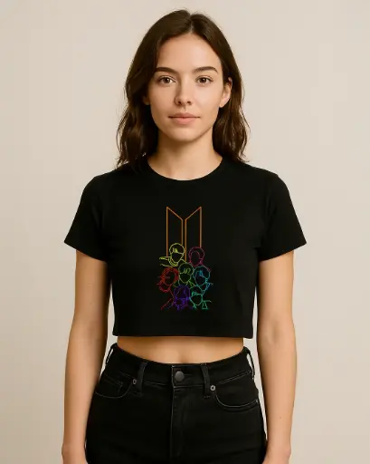 BTS Logo Crop T-shirt